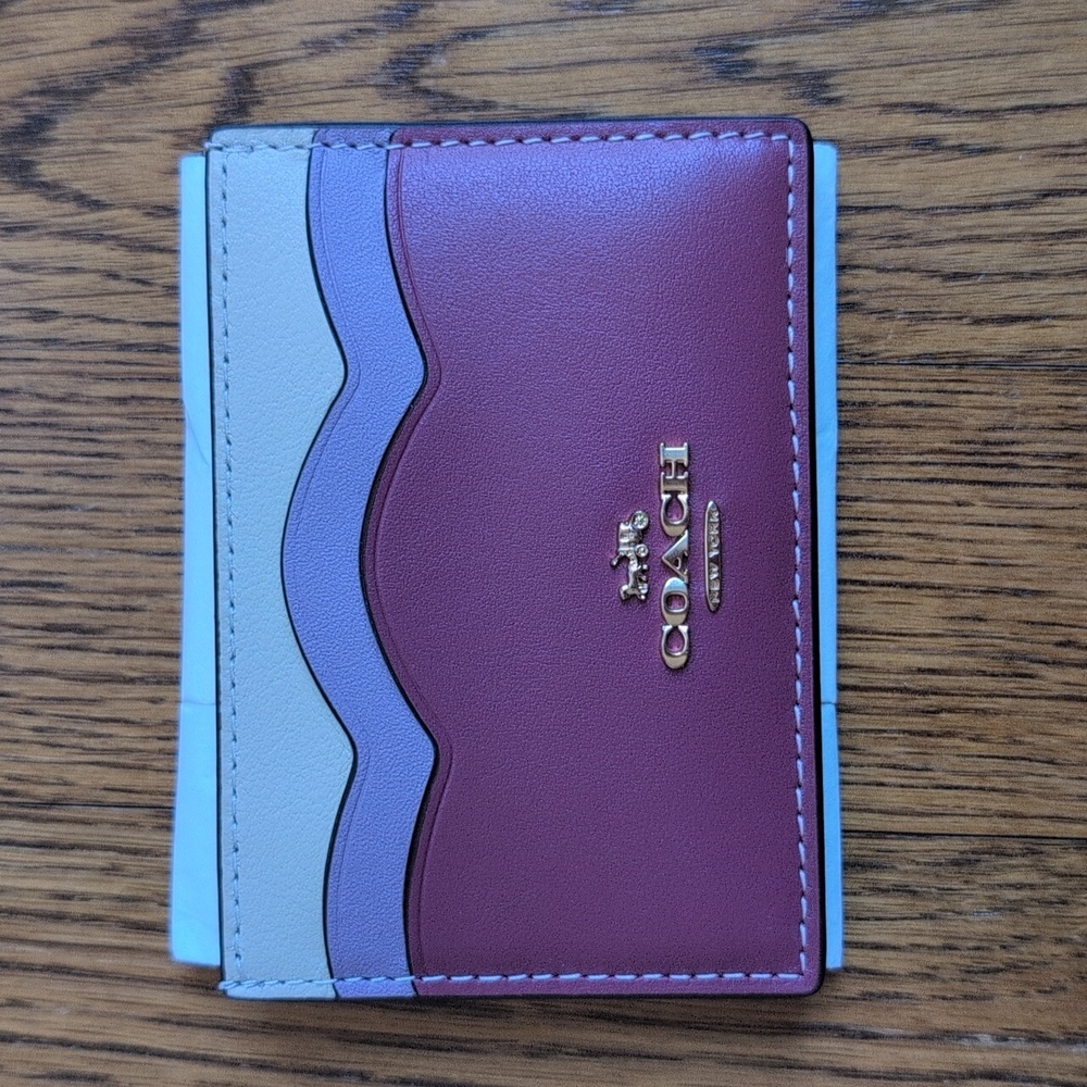NWT Coach Petal Card Case Women's Leather Wallet - Picture 10 of 10